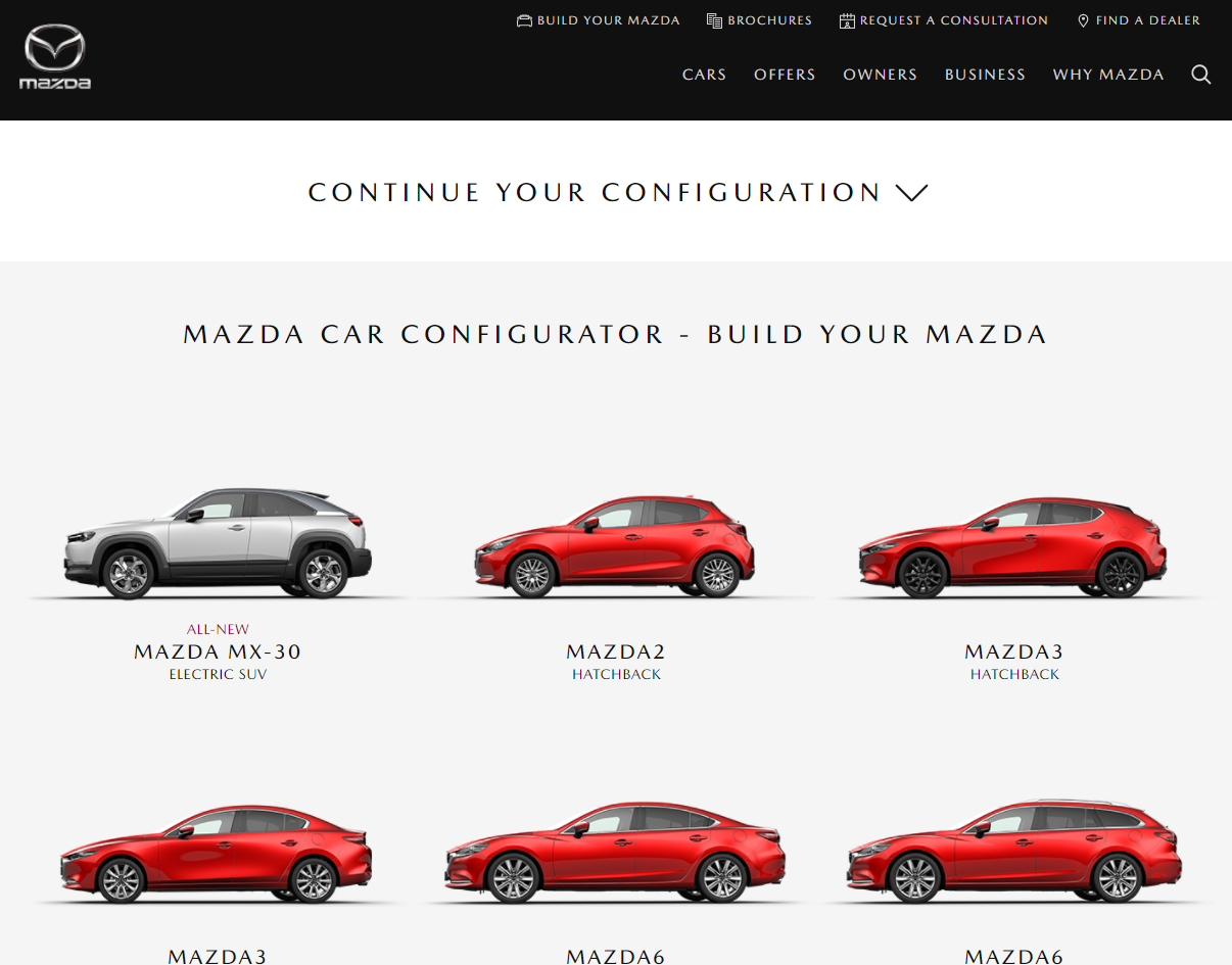 Mazda Configurator